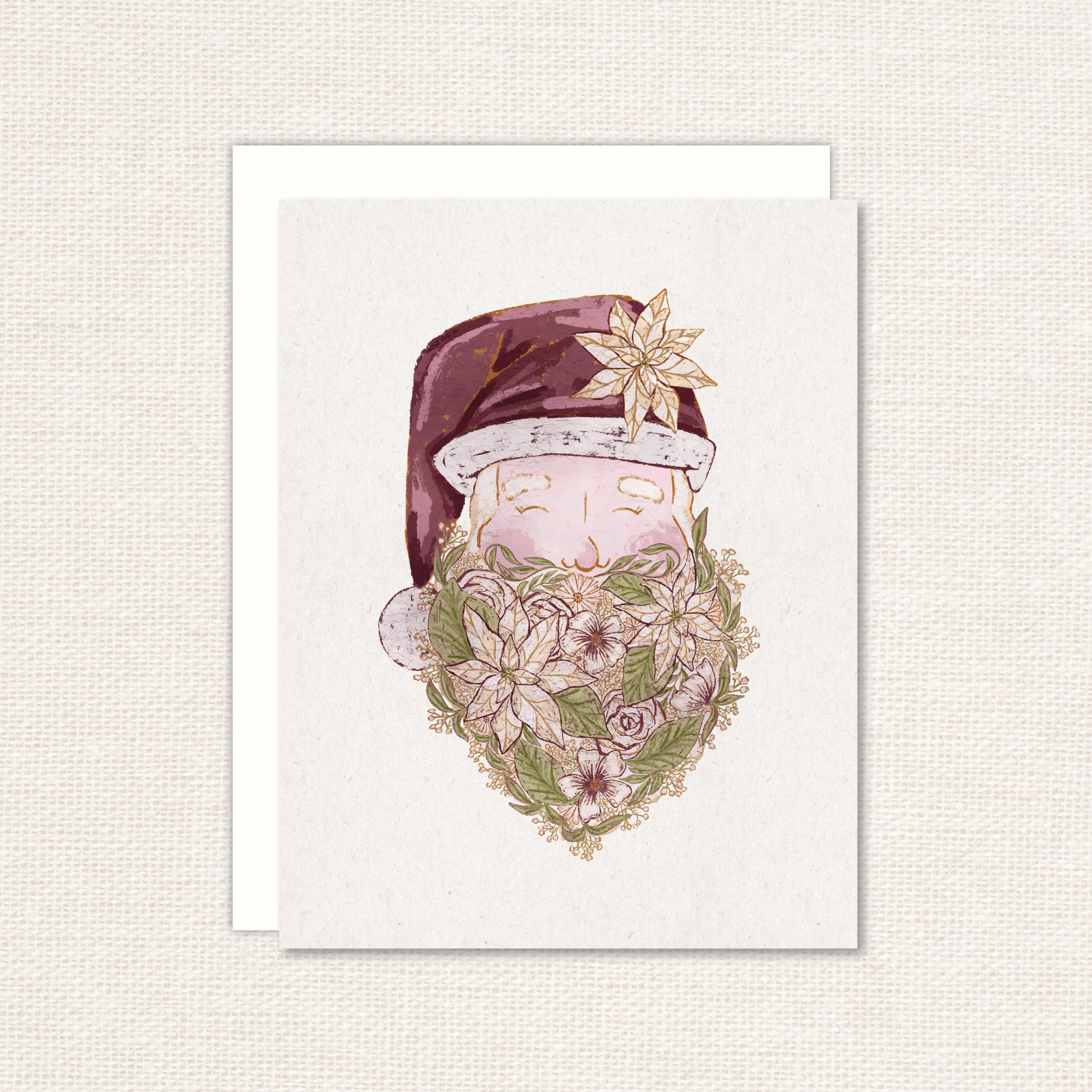 Woodland Santa Holiday Card