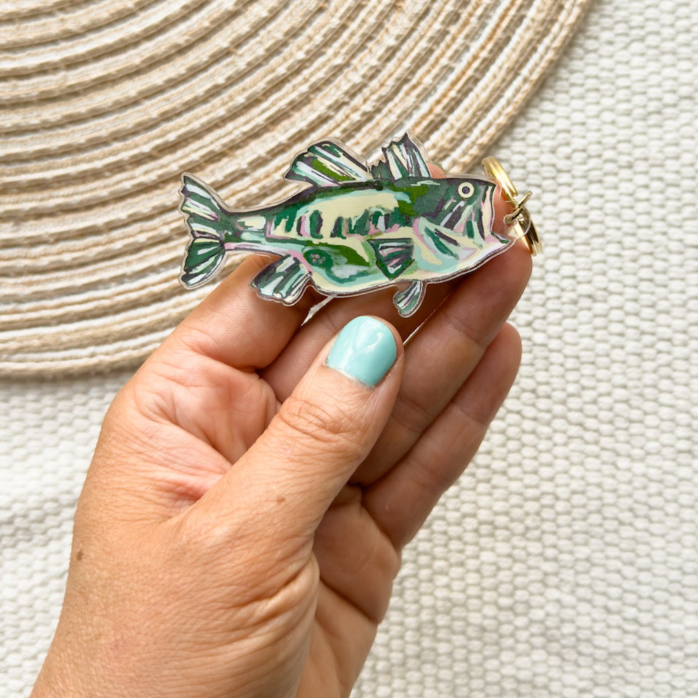 Bass Fish Keychain
