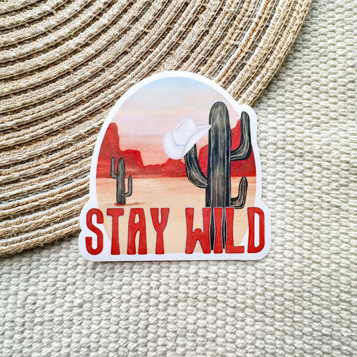 Stay Wild Western Waterproof Sticker