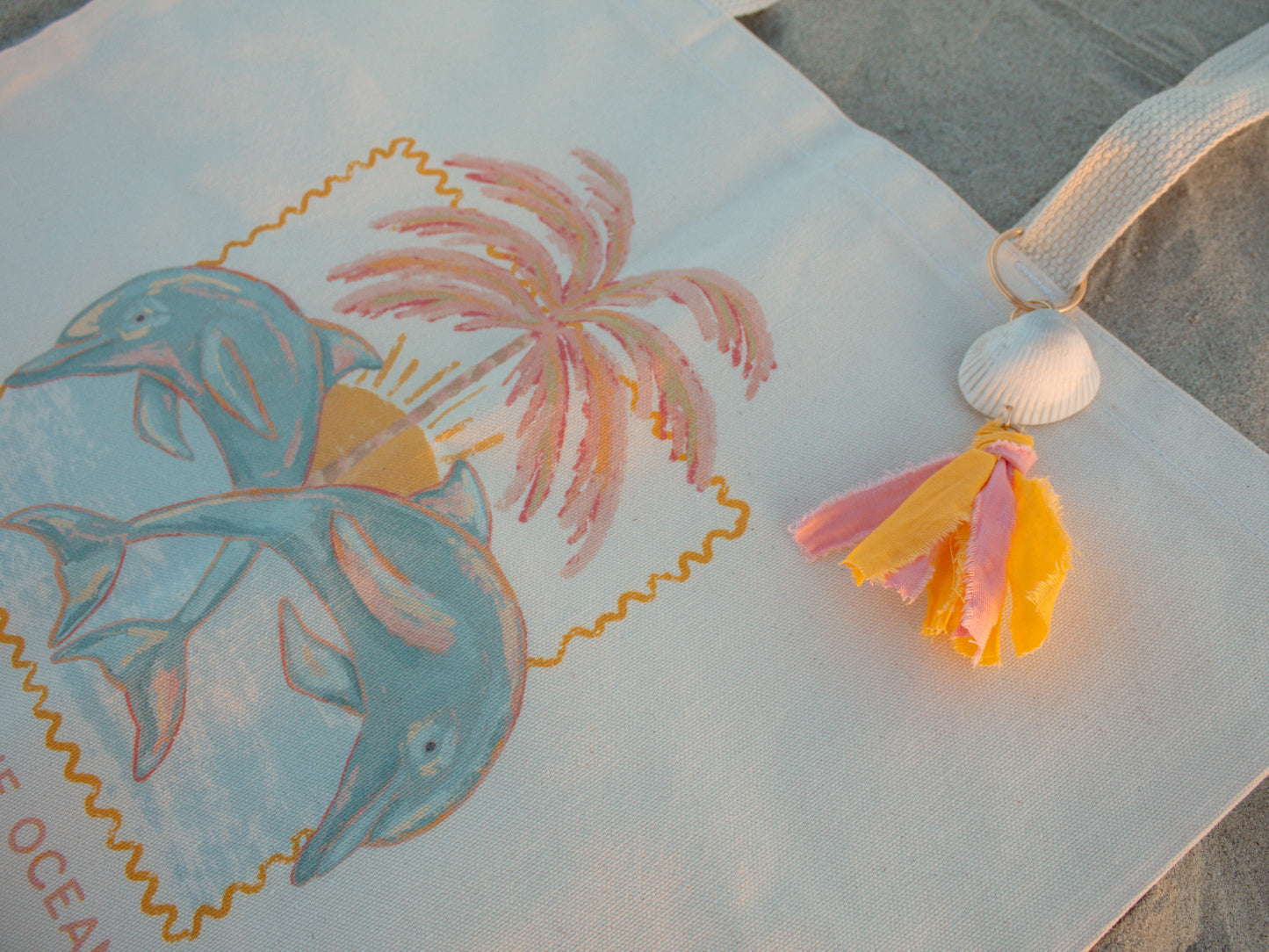 As Free As the Ocean Dolphin Tote Bag