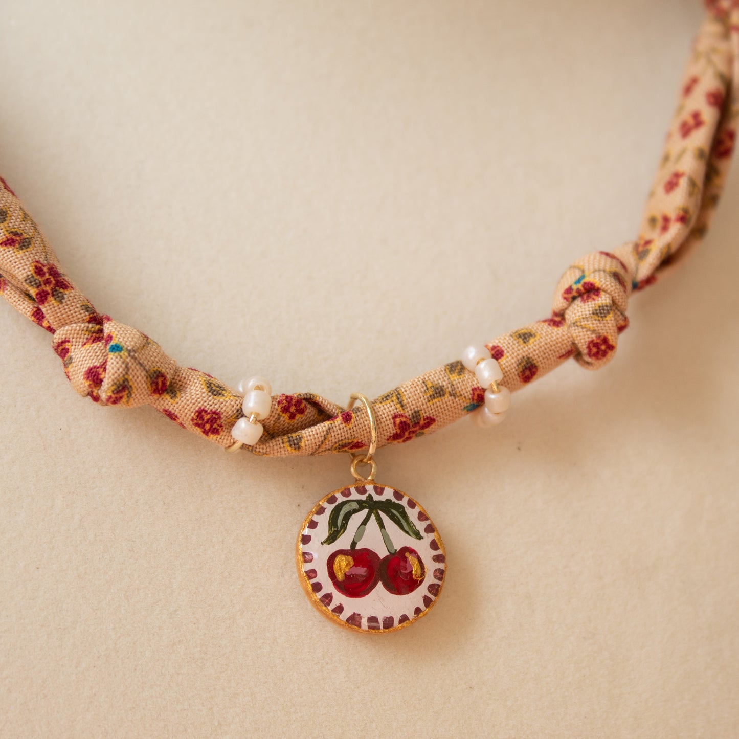Cherry Bandana Necklace (option 3)