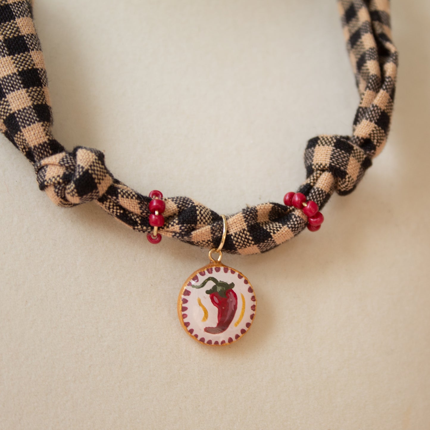 Red Pepper Bandana Necklace (option 3)