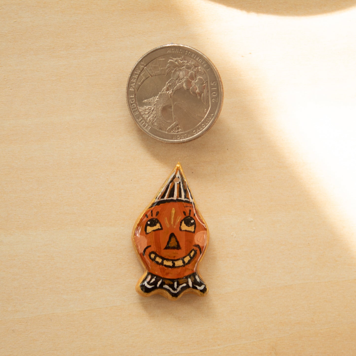 Vintage Halloween Pumpkin Charm - CHARM7