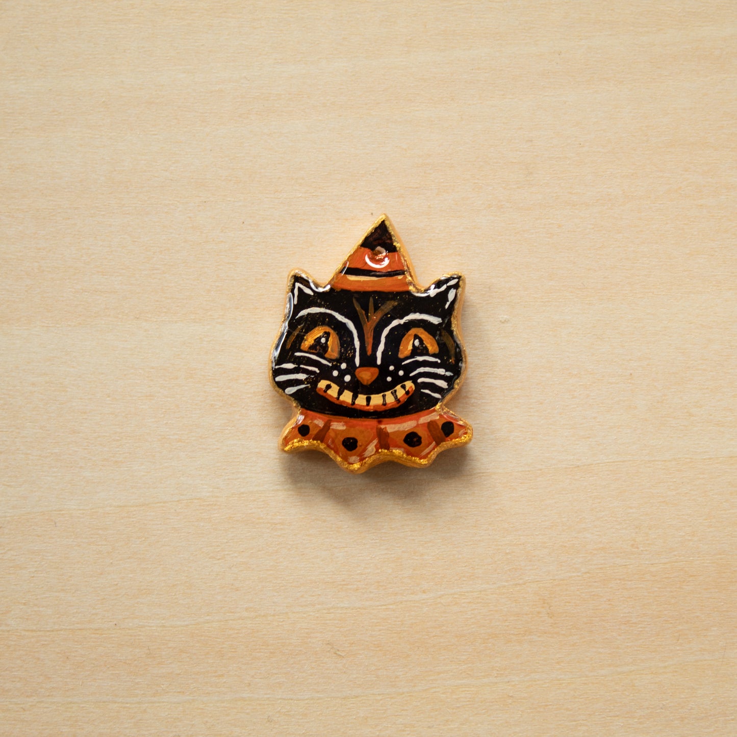 Vintage Halloween Black Cat - CHARM8