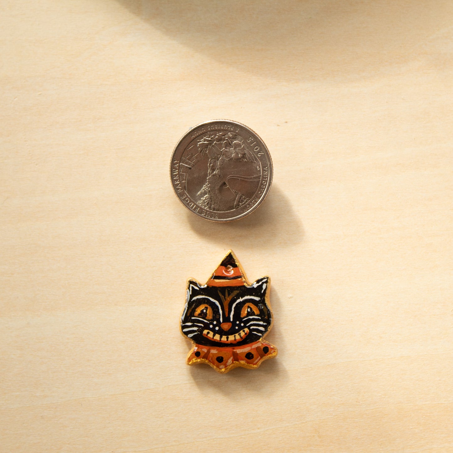 Vintage Halloween Black Cat - CHARM8