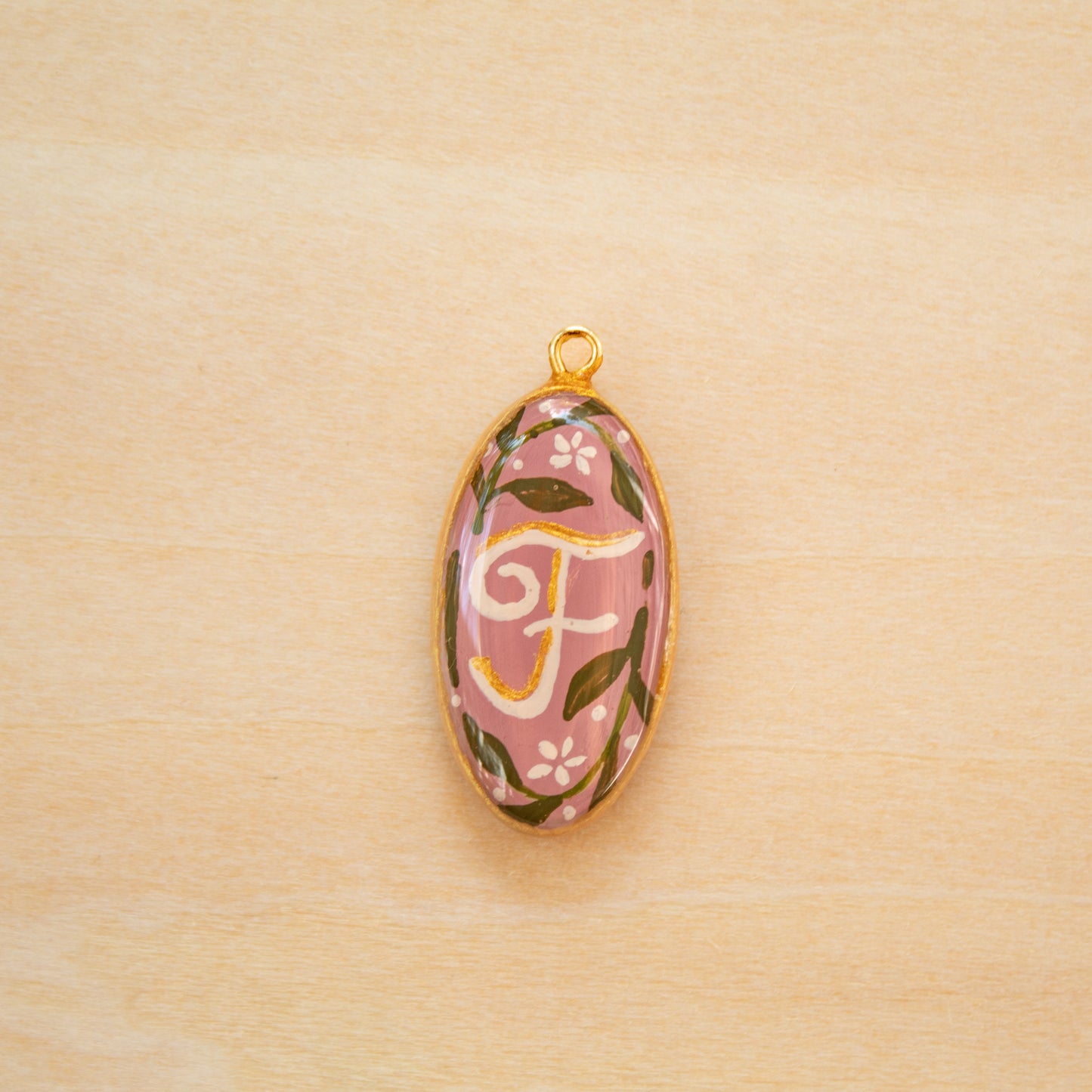 Custom Cursive Initial (pink) - CHARM28