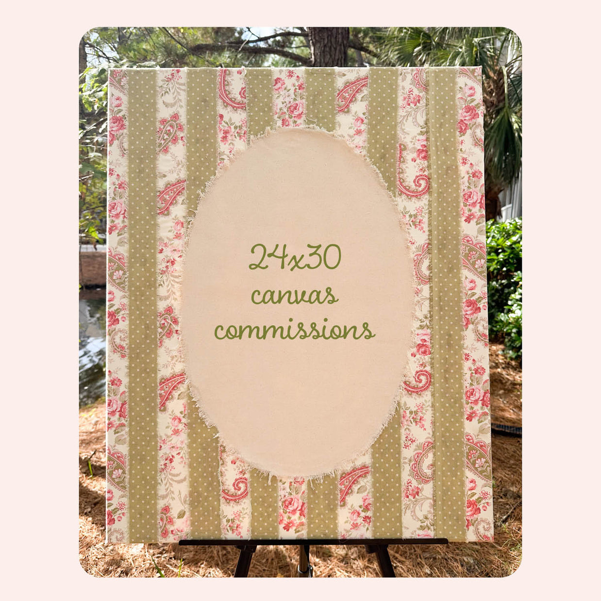 24"x30" Canvas Commissions | You choose the colors/fabric