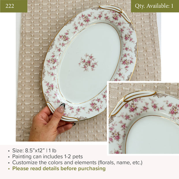 Plate 222 | 8.5"x12" | Fits 1-2 Pets | 1 available
