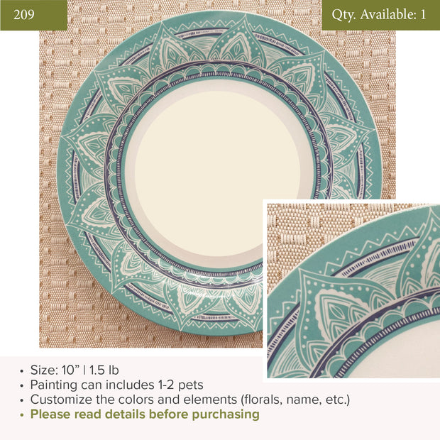 Plate 209 | 10" | Fits 1-2 Pets | 1 available