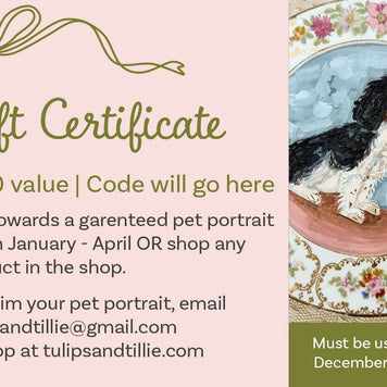 Gift Certificates - Ships in 2 weeks