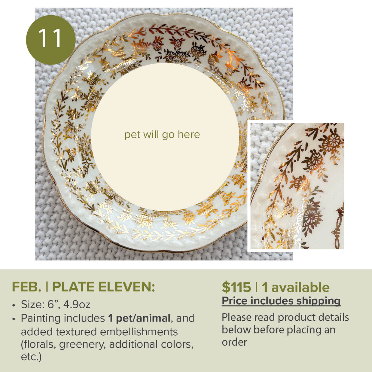 FEBRUARY Custom Pet/animal Portrait Slots