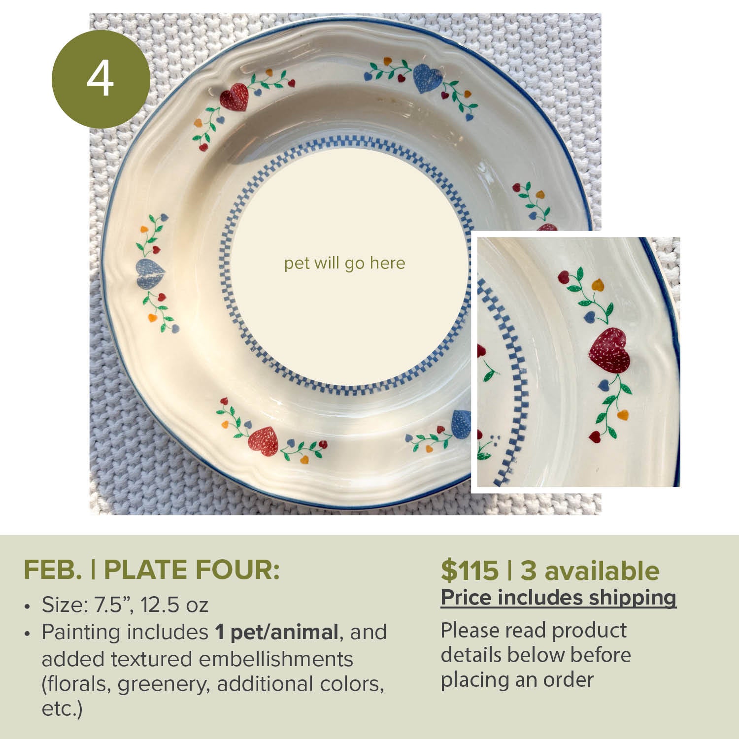 FEBRUARY Custom Pet/animal Portrait Slots