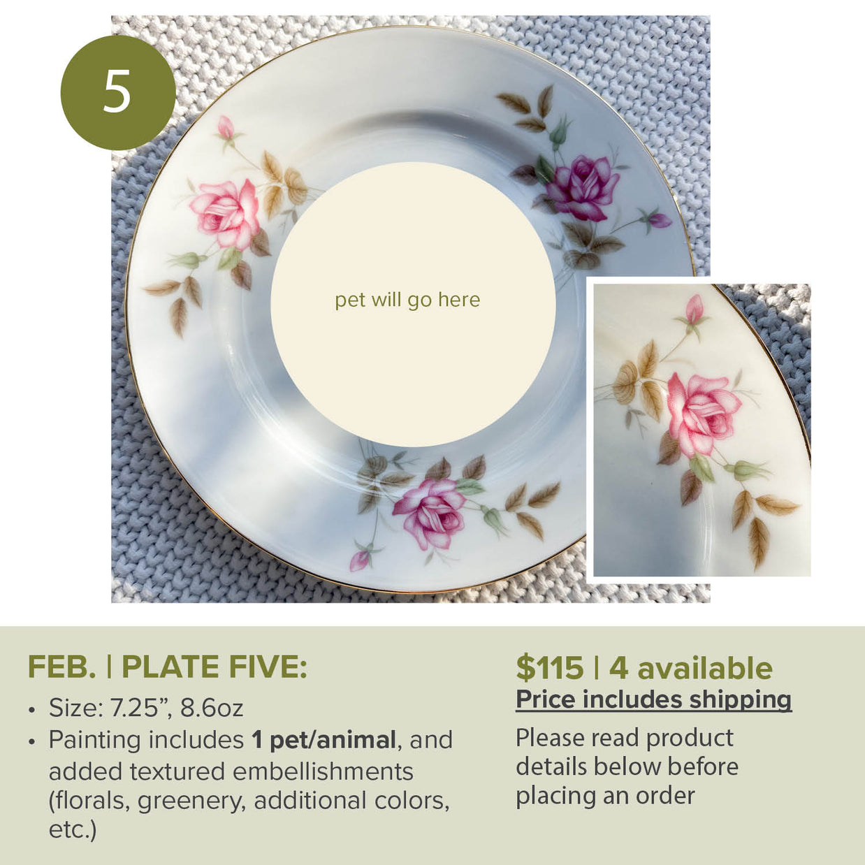 FEBRUARY Custom Pet/animal Portrait Slots