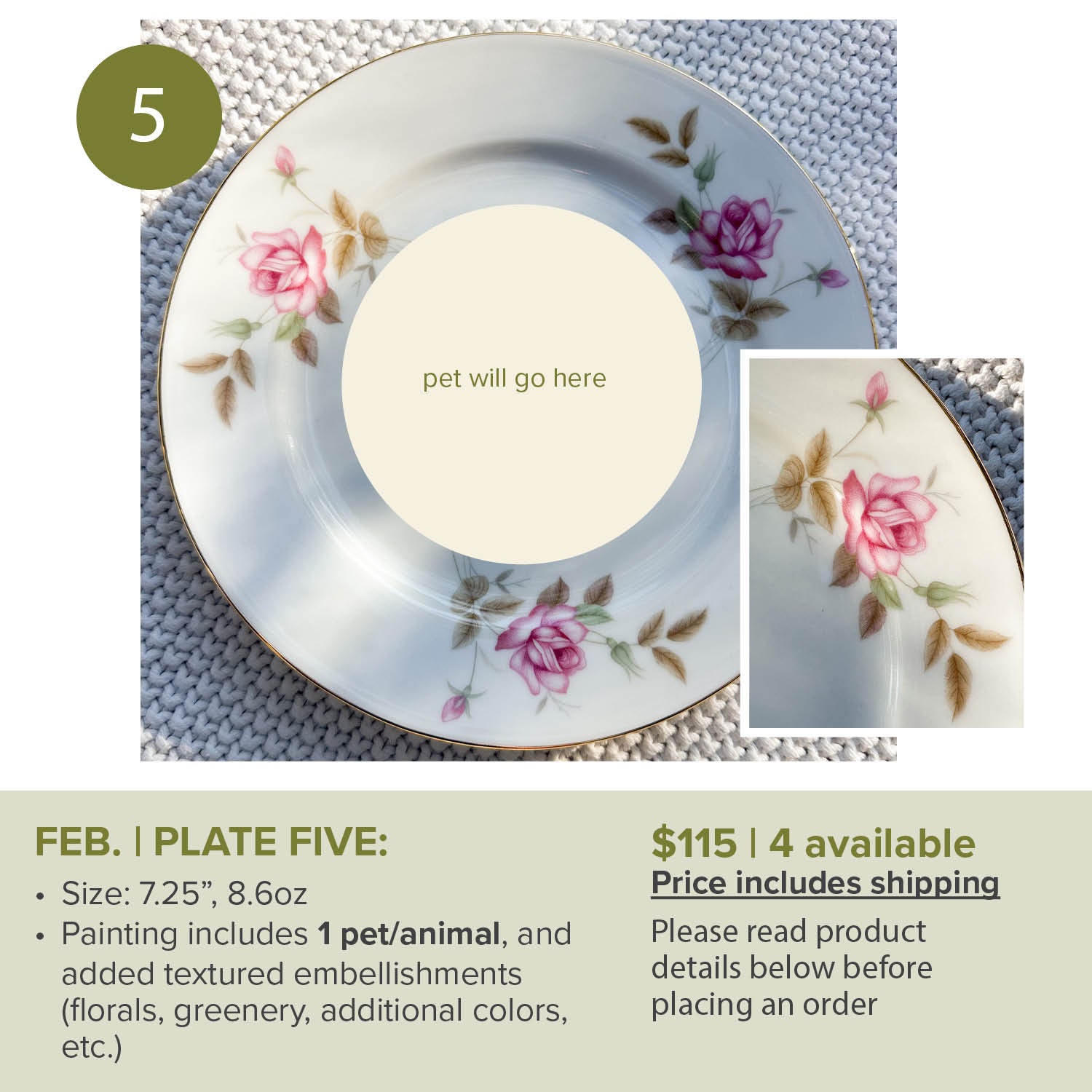 FEBRUARY Custom Pet/animal Portrait Slots