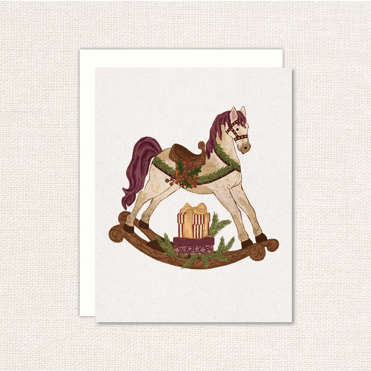 Rocking Horse Holiday Greeting Card