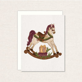 Rocking Horse Holiday Greeting Card