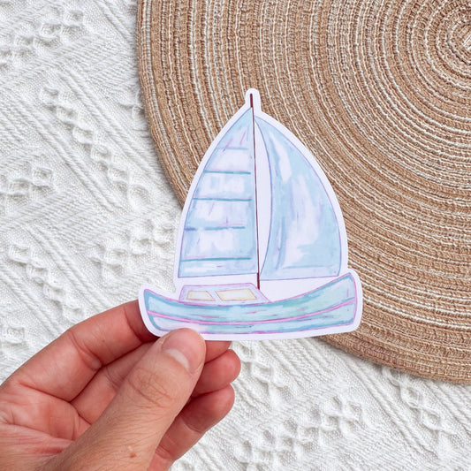 Sail Boat Waterproof Sticker