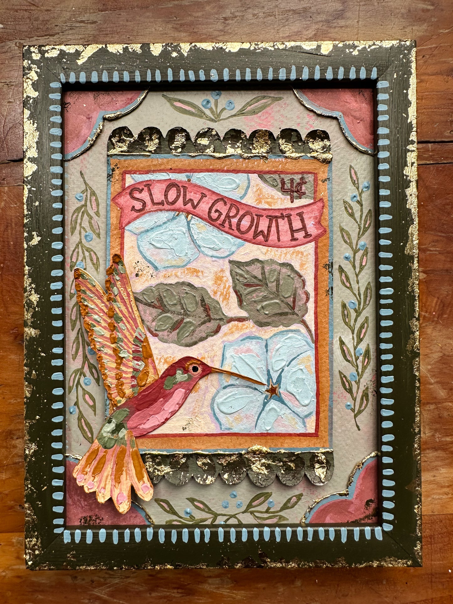 Slow Growth - Hummingbird Original Painting