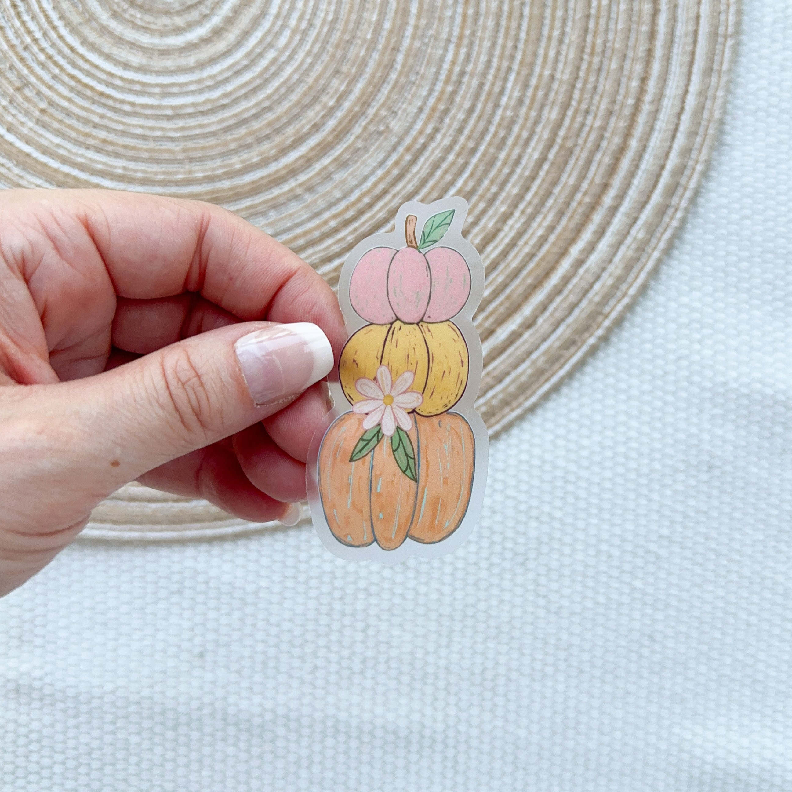 Stacked Pumpkins Waterproof Sticker