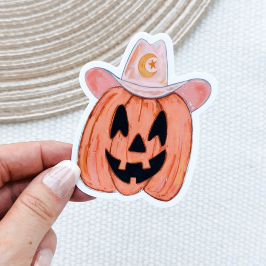 Western Pumpkin Waterproof Sticker