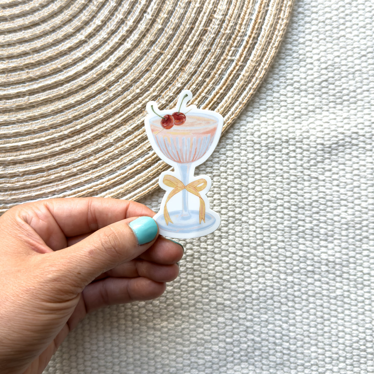 Cherry Cocktail Waterproof Sticker