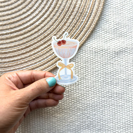 Cherry Cocktail Waterproof Sticker