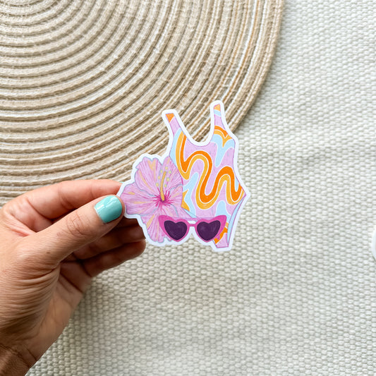 Beach Essentials Waterproof Sticker