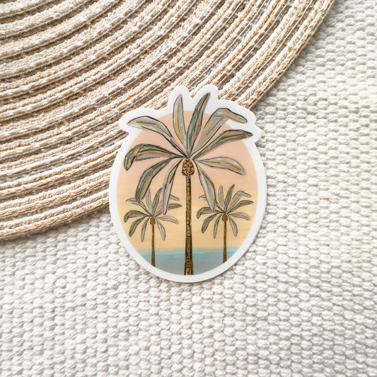 Palm Tree Waterproof Sticker