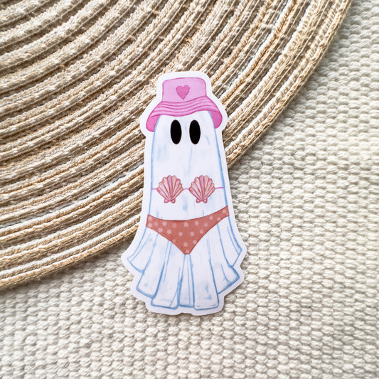 Beach Ghost Waterproof Sticker