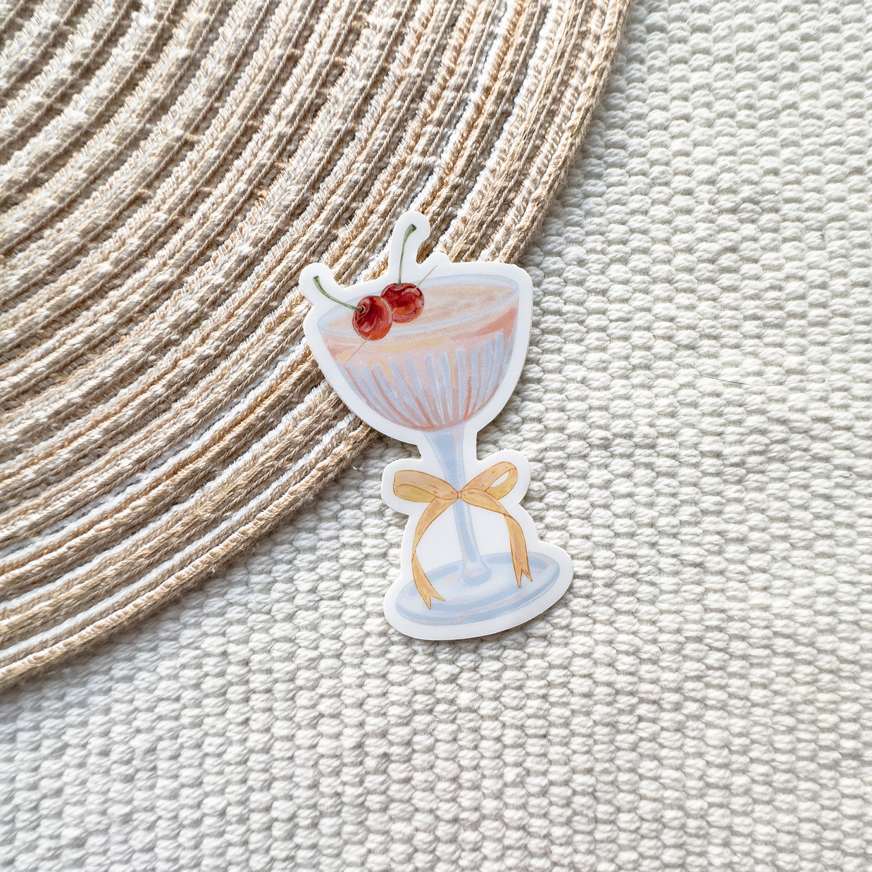 Cherry Cocktail Waterproof Sticker