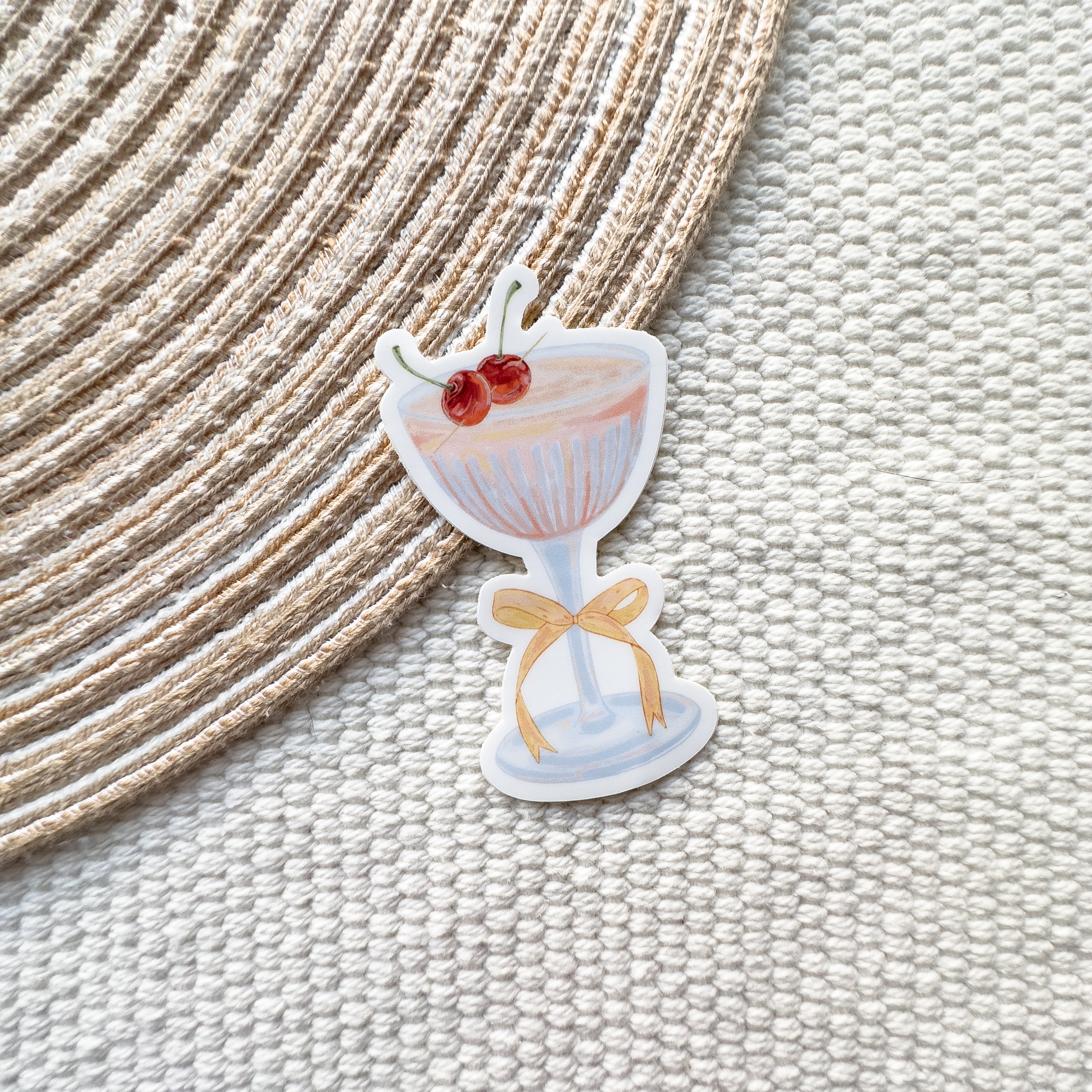 Cherry Cocktail Waterproof Sticker