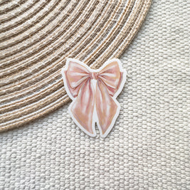 Pink Bow Waterproof Sticker