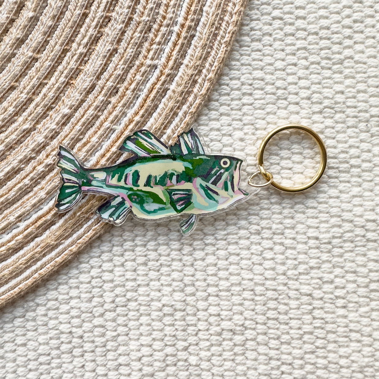 Bass Fish Keychain