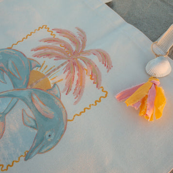As Free As the Ocean Dolphin Tote Bag