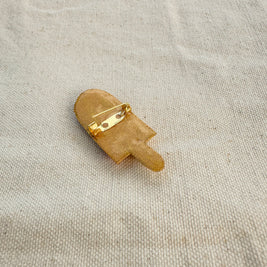 Hand-Painted Popsicle Brooch | Mixed Media Wearable Art Pin