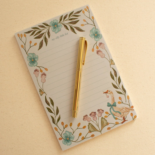 "My silly little list" Goose Notepad