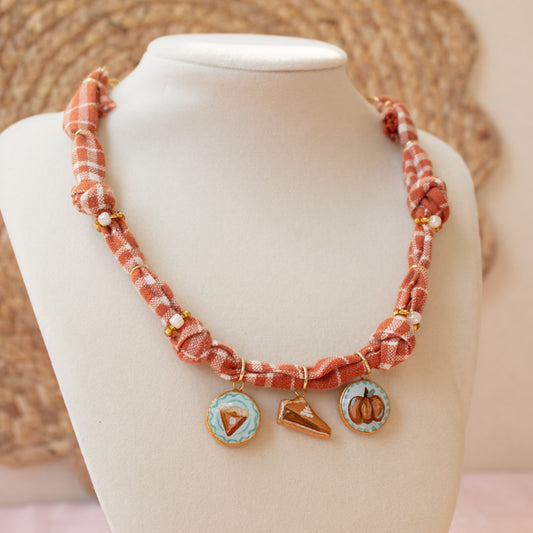 Pumpkin Pie Flanel Bandana Necklace