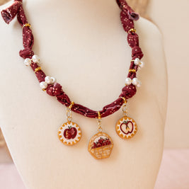 Fall Apple Bandana Necklace