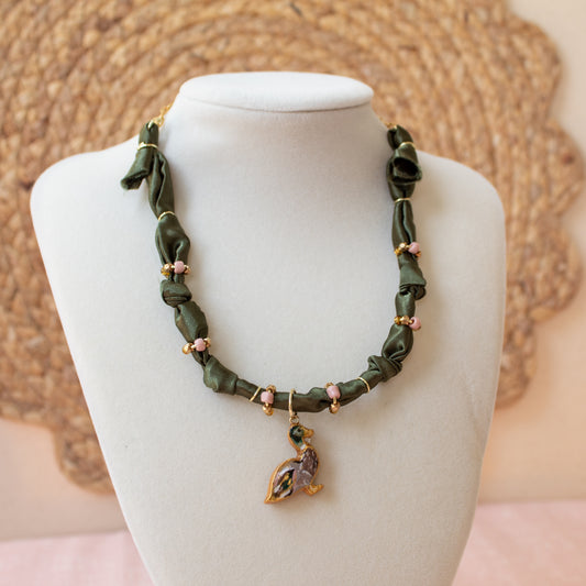 Mallard Duck Bandana Necklace (option one)