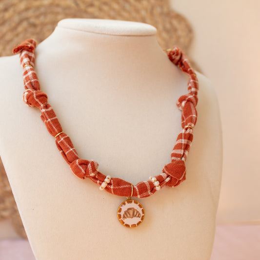 Croissant Flanel Bandana Necklace