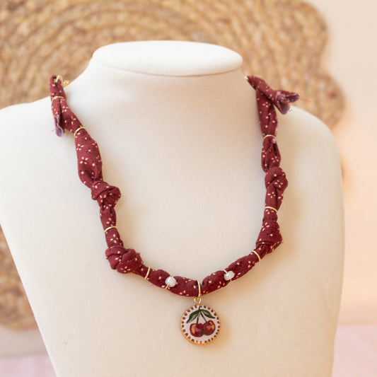 Cherry Bandana Necklace (option 1)