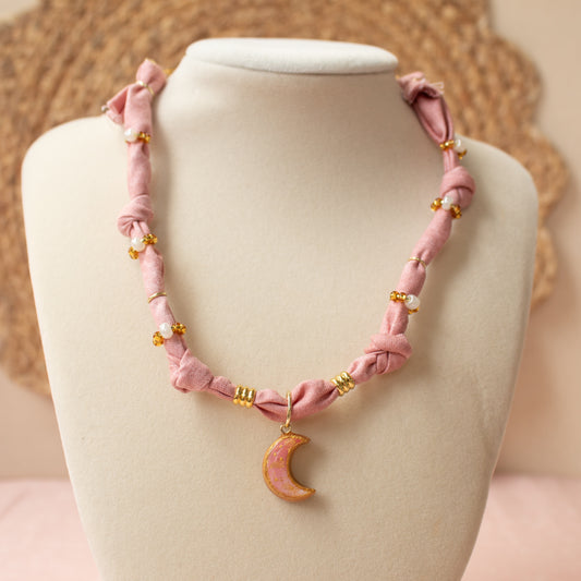 Pink Moon Bandana Necklace