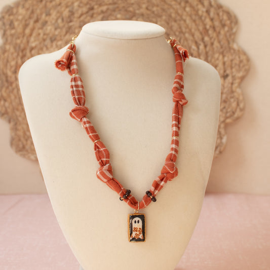 Floral Ghost Bandana Charm (Flanel)