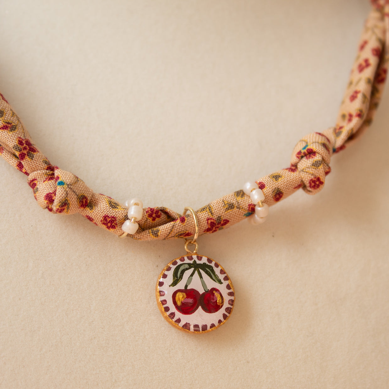 Cherry Bandana Necklace (option 3)