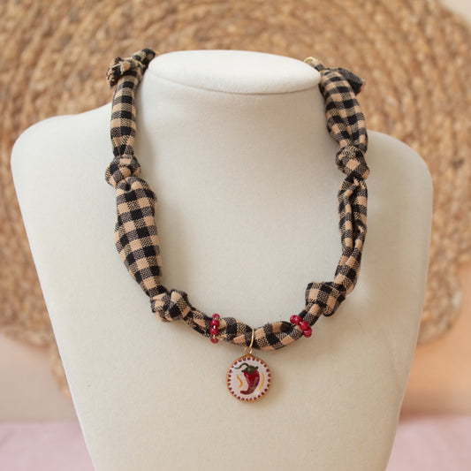 Red Pepper Bandana Necklace (option 3)