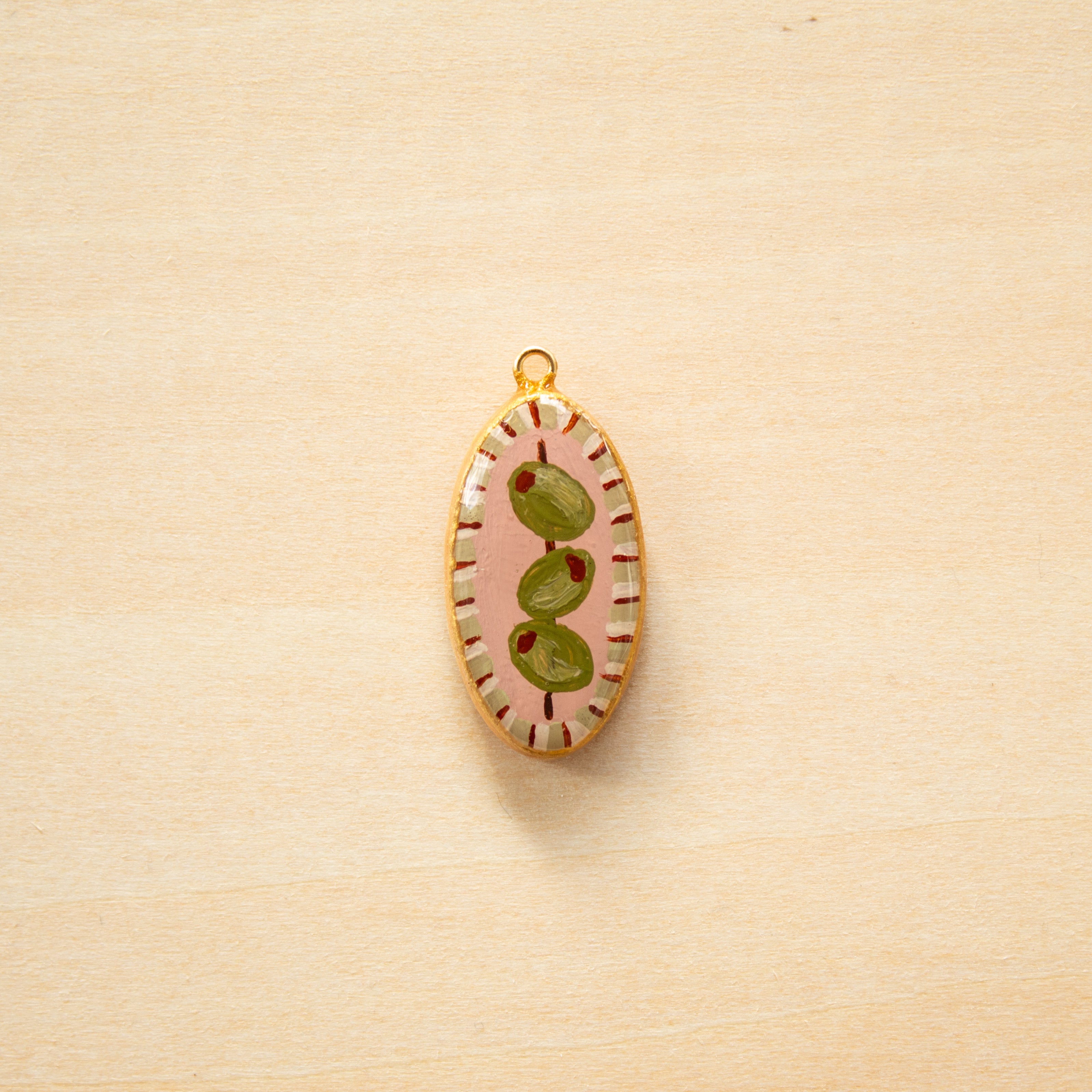 Green Olives Charm - CHARM2