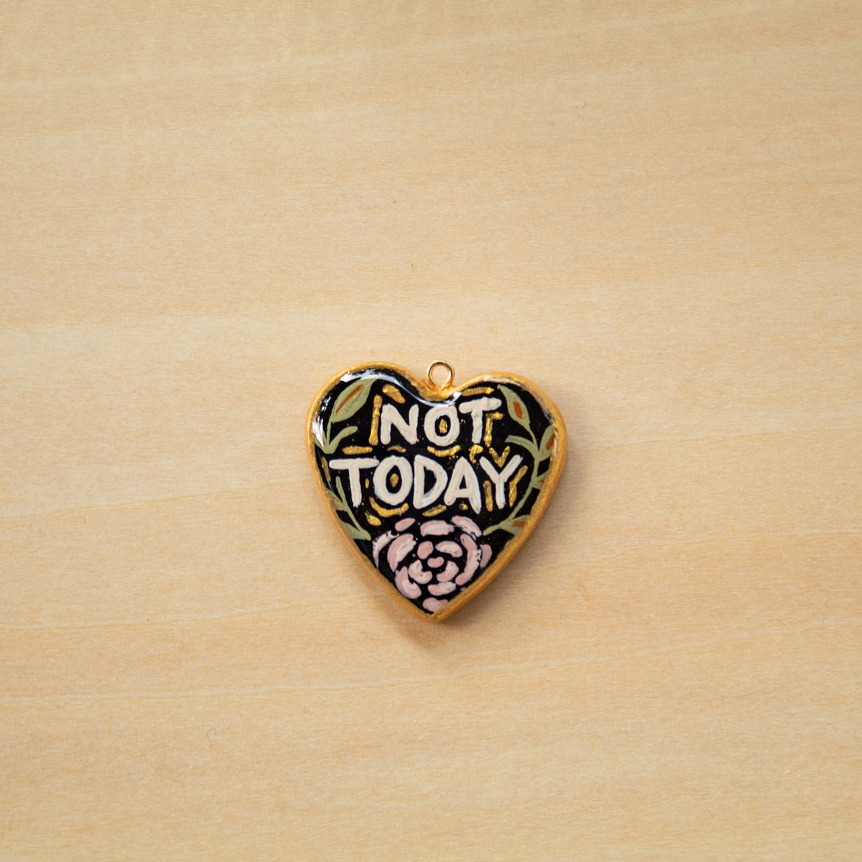 Not Today Heart Charm - CHARM11