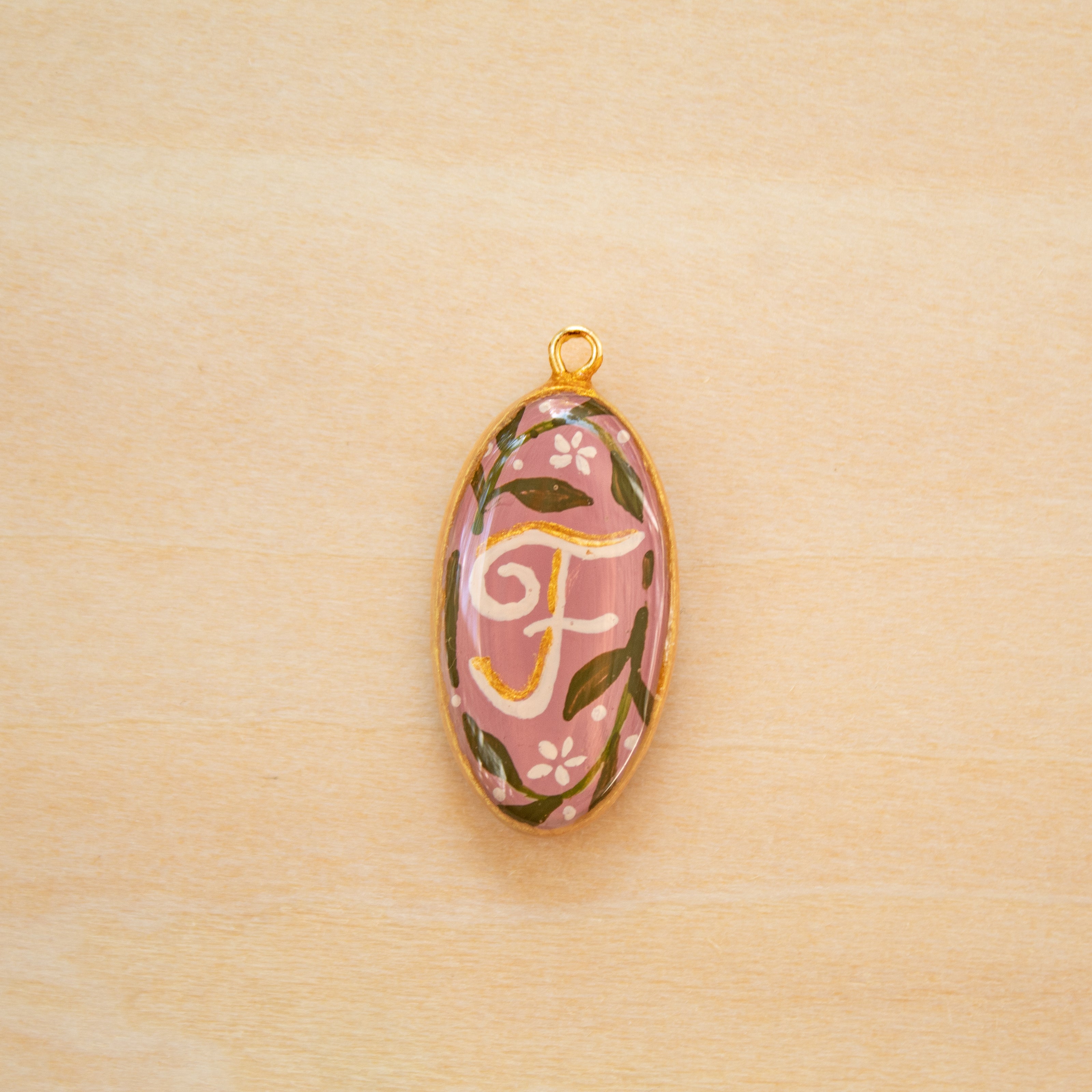 Custom Cursive Initial (pink) - CHARM28