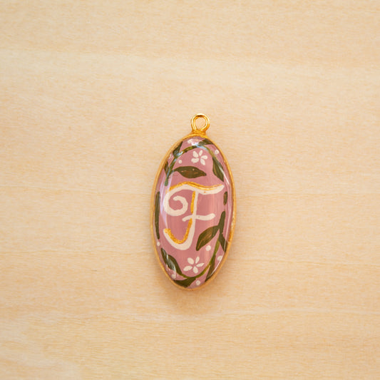 Custom Cursive Initial (pink) - CHARM28