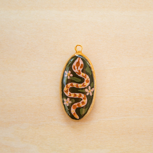 Pink Snake Charm - CHARM32